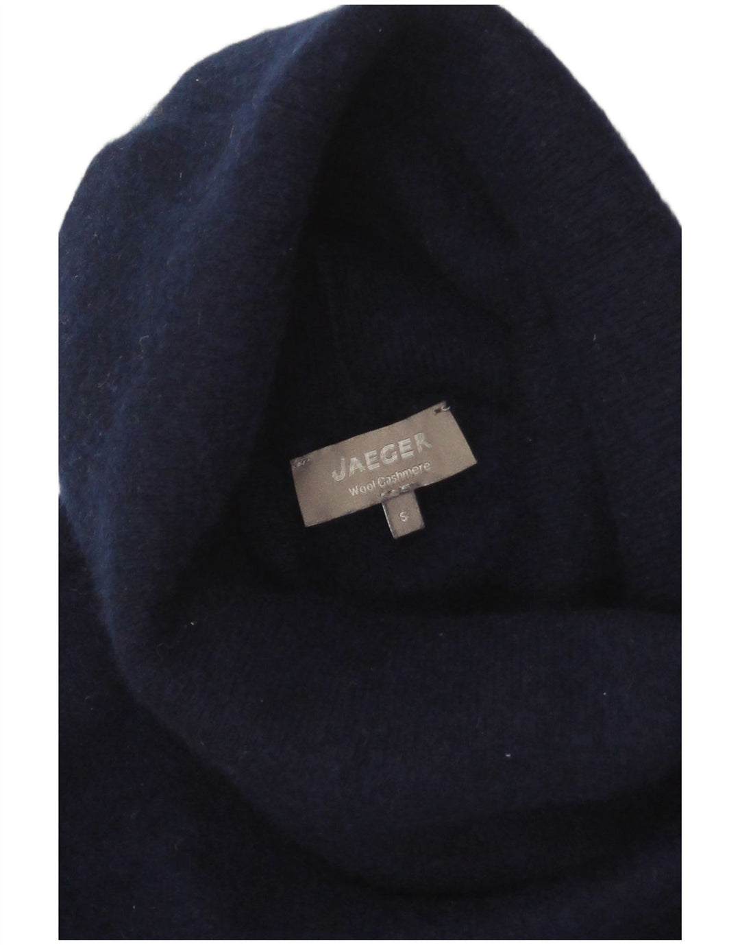 Jaeger ženski džemper s kratkim ovratnikom UK 10 Mali tamnoplavi vuneni