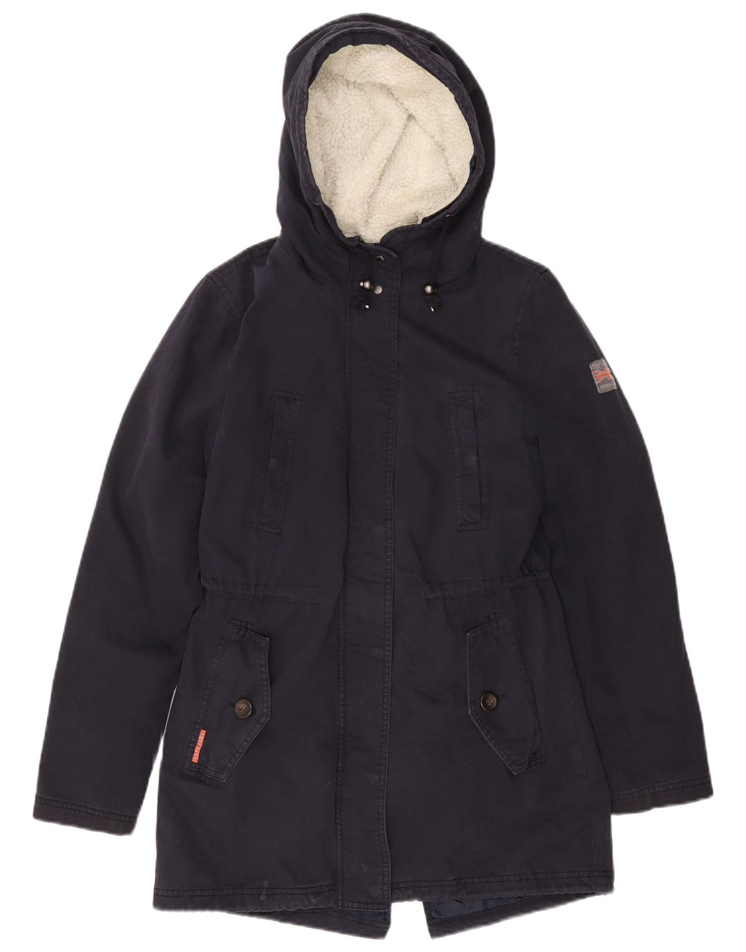 SUPERDRY ženska prevelika parka jakna The Rookie UK 6 XS tamnoplava