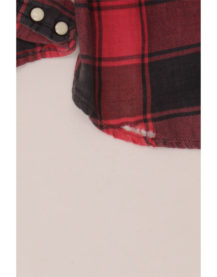 LEVI'S muška flanelska košulja, srednji crveni karirani pamuk