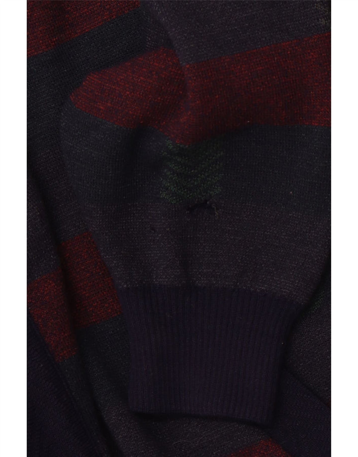 PIERRE SANGAN Muški džemper XL na vunene tamnoplave pruge