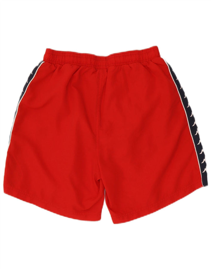 KAPPA Mens Graphic Sport Shorts Small  Red Colourblock Polyester