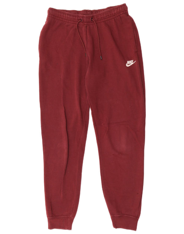 Nike Ženska trenirka Hlače Joggers UK 10 Small Burgundy Cotton