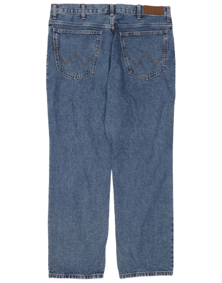 Wrangler muške ravne traperice W38 L30 plavi pamuk