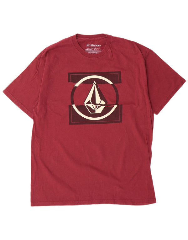 Volcom Boys 13-14 Years Large Burgundy Pamuk