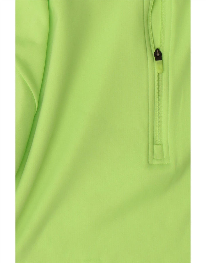 Nike Boys Dri Fit Zip Neck Pullover Top Trenirka 13-14 Years Green