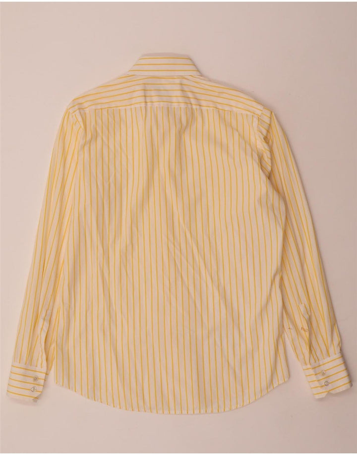 HUGO BOSS Muška košulja veličina 40 15 3/4 pamuk na srednje žute pruge