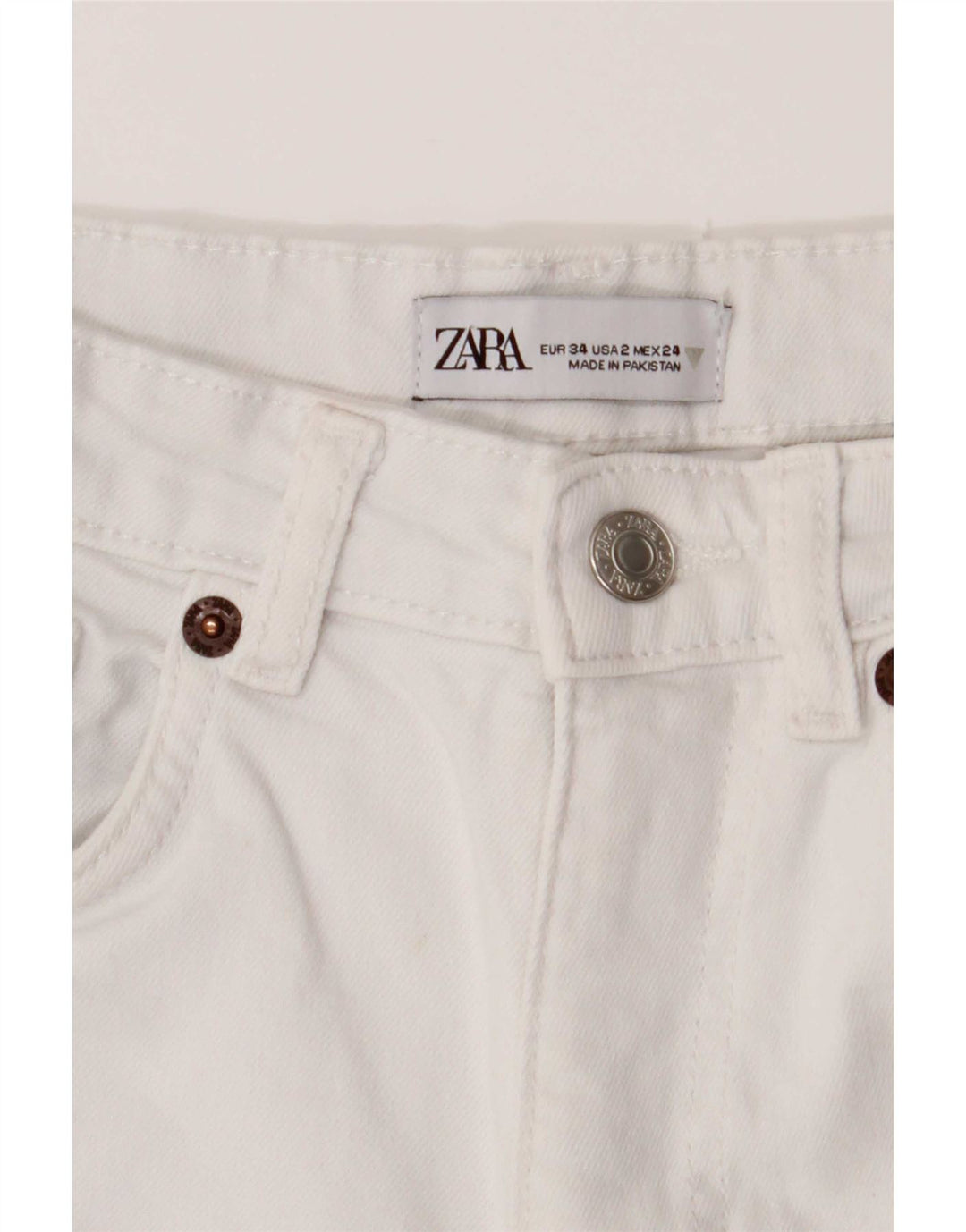 Ženske traperice Zara Bootcut EU 34 2XS W24 L24 Bijele