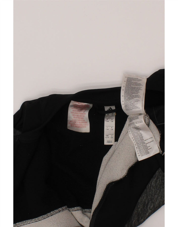 Gornja jakna od trenirke Adidas Climalite za dječake 7-8 godina u sivoj boji