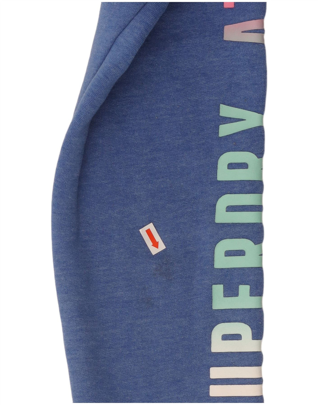 SUPERDRY Ženska majica s kapuljačom s kapuljačom UK 16 Veliki plavi flekasti pamuk
