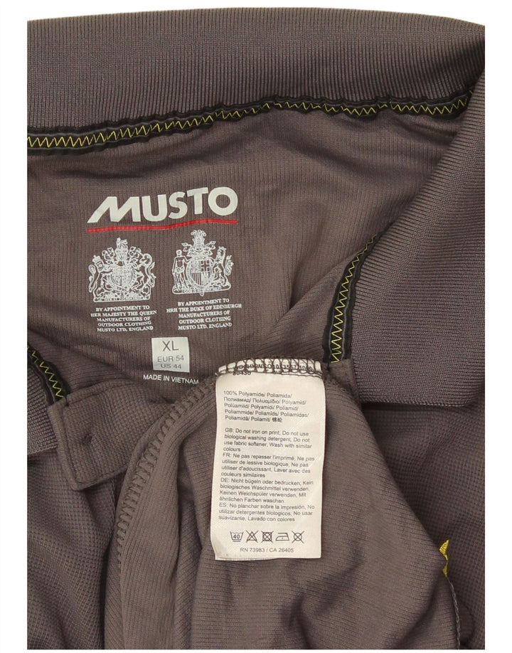 MUSTO muška polo majica XL sivi poliamid