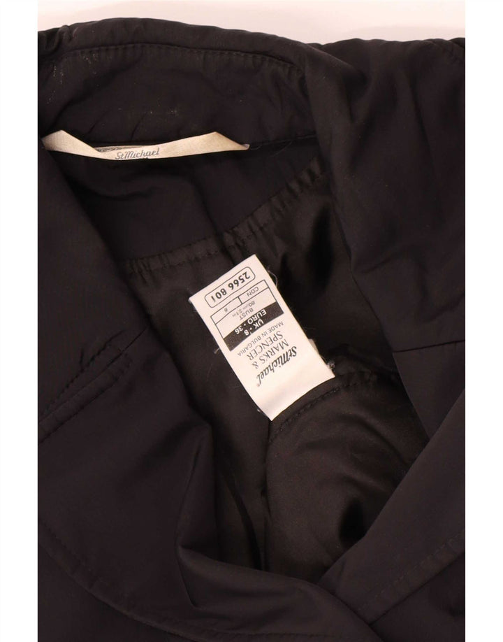 Marks & Spencer ženski kaput s dvorednim kopčanjem St. Michael UK 8 Mali crni
