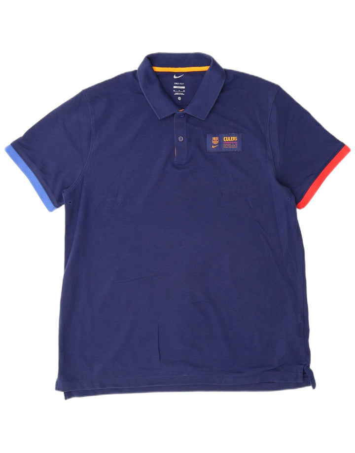 NIKE muška majica Dri Fit Slim Fit XL plavi pamuk