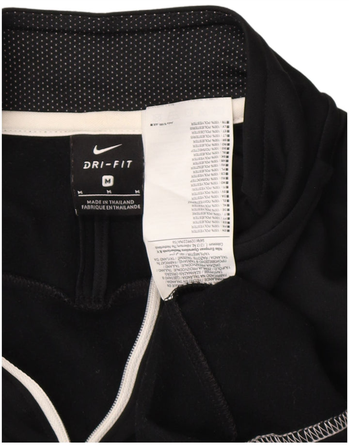 NIKE Muška pulover trenirka Dri Fit s patentnim izrezom Gornji dio srednje crne boje