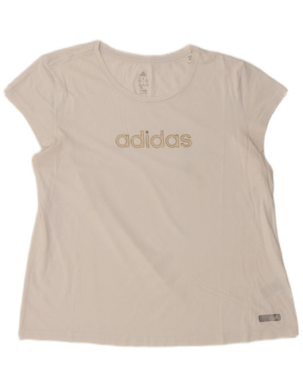 Adidas ženska majica kratkih rukava s grafičkim motivima UK 20/22 XL bijeli pamuk