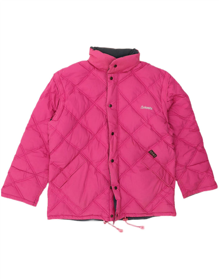 Dolomite muška reverzibilna podstavljena jakna s kapuljačom UK 42 XL ružičasti poliester