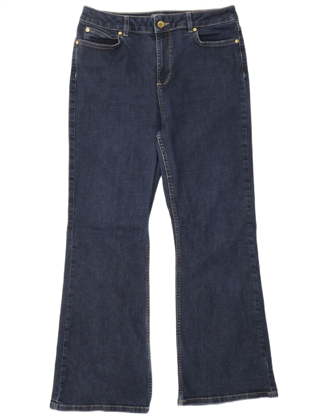 MINT VELVET Ženske bootcut traperice UK 14 srednje W30 L28 tamnoplavi pamuk