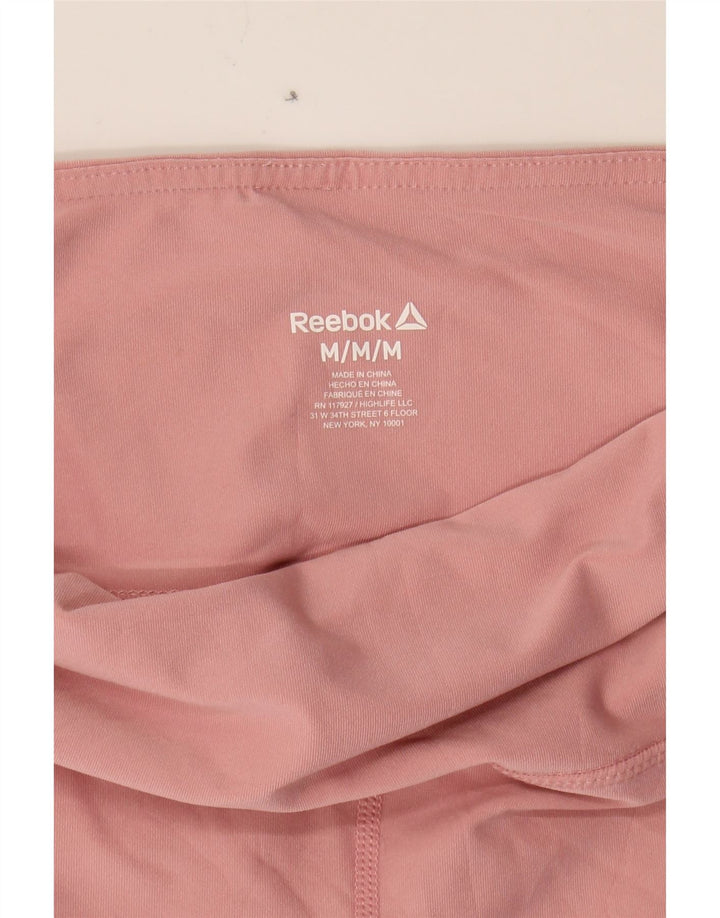 REEBOK Womens Sport Shorts UK 14 Medium Pink Polyester Vintage Reebok and Second-Hand Reebok from Messina Hembry 