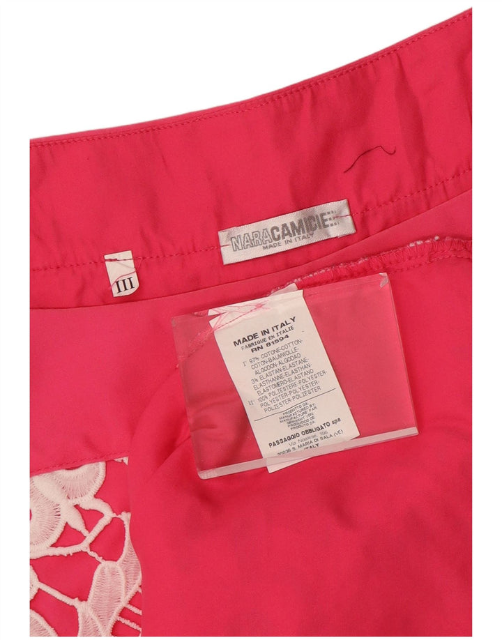 NARACAMICIE Ženska prevelika majica bez rukava UK 16 Velika ružičasta cvjetna