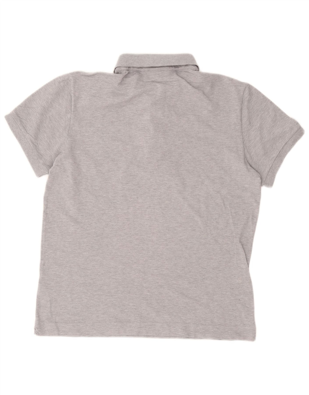 LACOSTE Mens Regular Fit Polo Shirt Size 4 Medium Grey Cotton