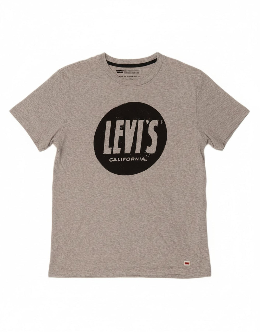 LEVI'S Mens Standard Fit Graphic T-Shirt Top Medium Grey Cotton