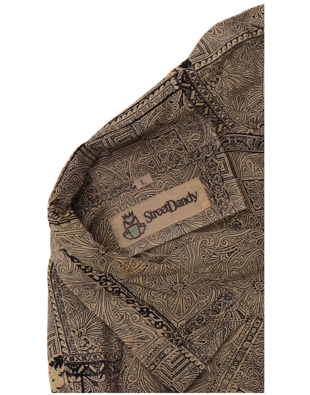 Vintage muška košulja kratkih rukava Veliki sivi paisley