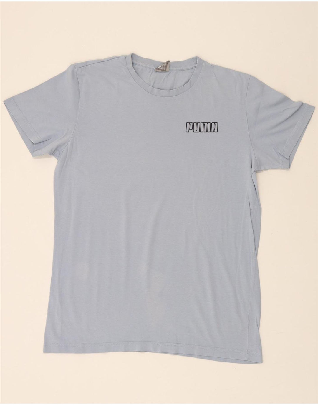 PUMA Mens Graphic T-Shirt Top Medium Blue Vintage Puma and Second-Hand Puma from Messina Hembry 