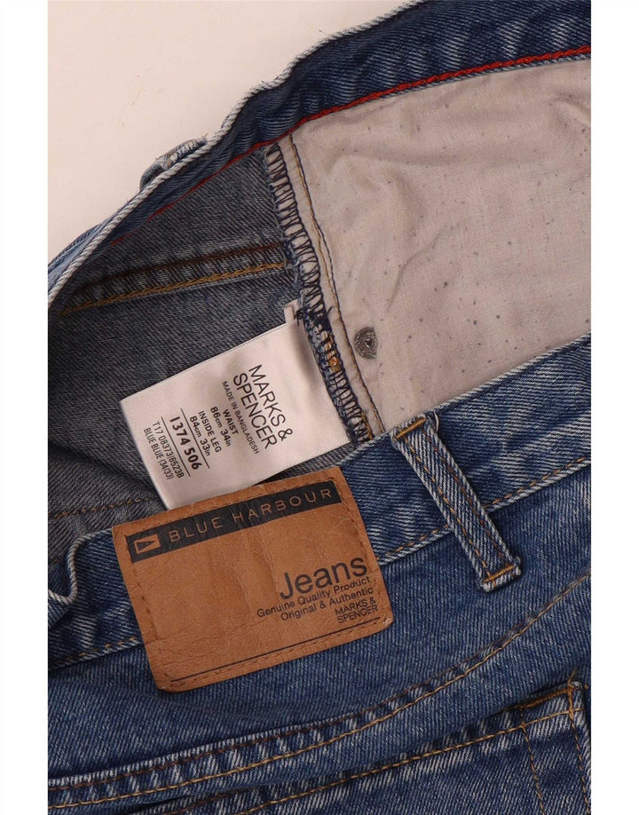 Marks & Spencer muške ravne traperice Blue Harbor W34 L33 Pamuk