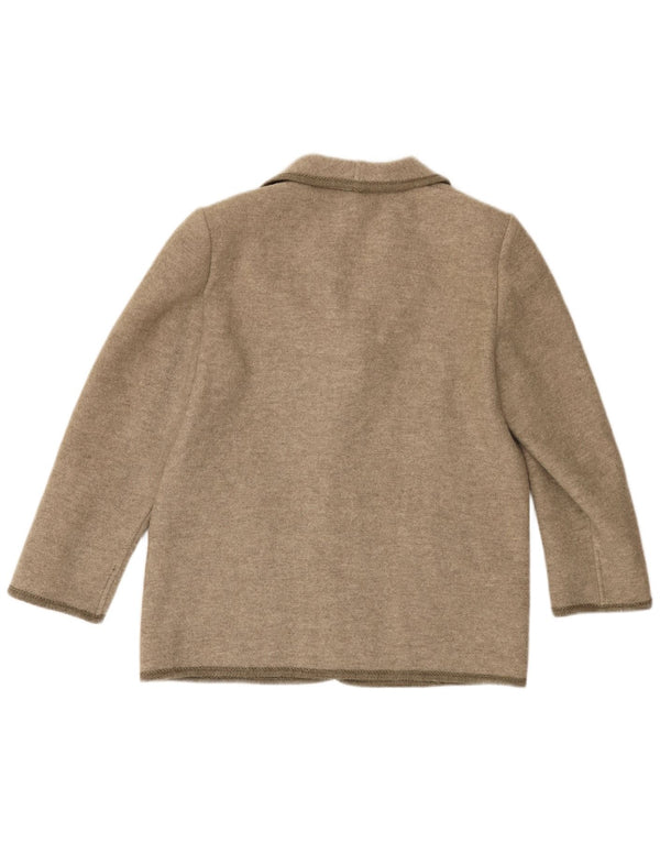 VINTAGE Ženska jakna sako s 5 gumba UK 16 Velika bež