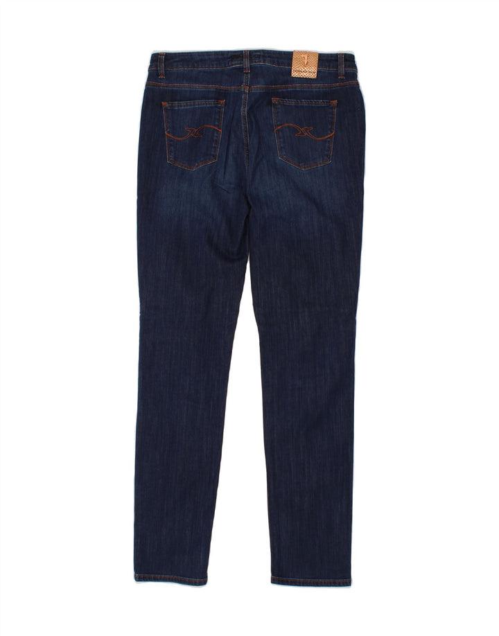 TRUSSARDI Womens Skinny Jeans W31 L30 Navy Blue Polyester Vintage Trussardi and Second-Hand Trussardi from Messina Hembry 