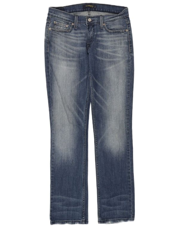 Levi's ženske 504 super niske ravne traperice US 7 srednje W29 L31 plavi pamuk