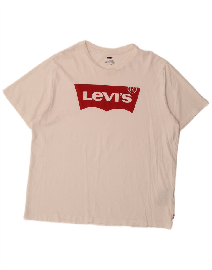 LEVI'S Muška majica kratkih rukava s grafičkim motivima XL, bijeli pamuk