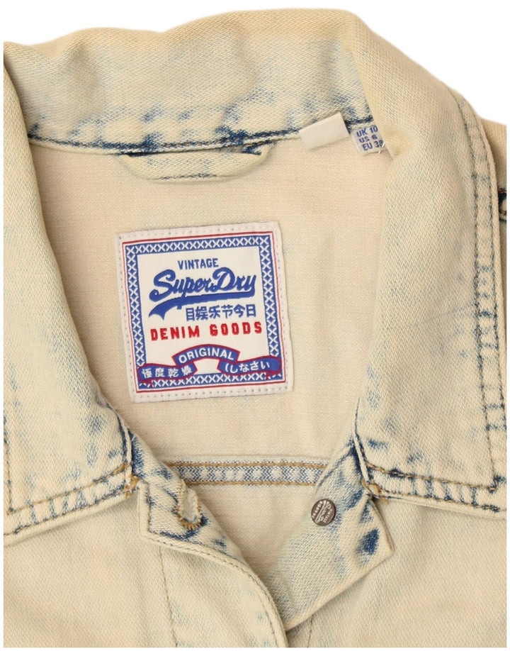 SUPERDRY ženska traper jakna UK 10 Mala bež pamuk