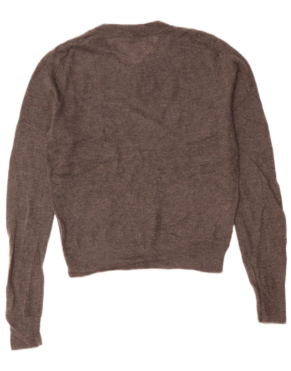 ZARA ženski kratki džemper s V-izrezom UK 10 Mali sivi