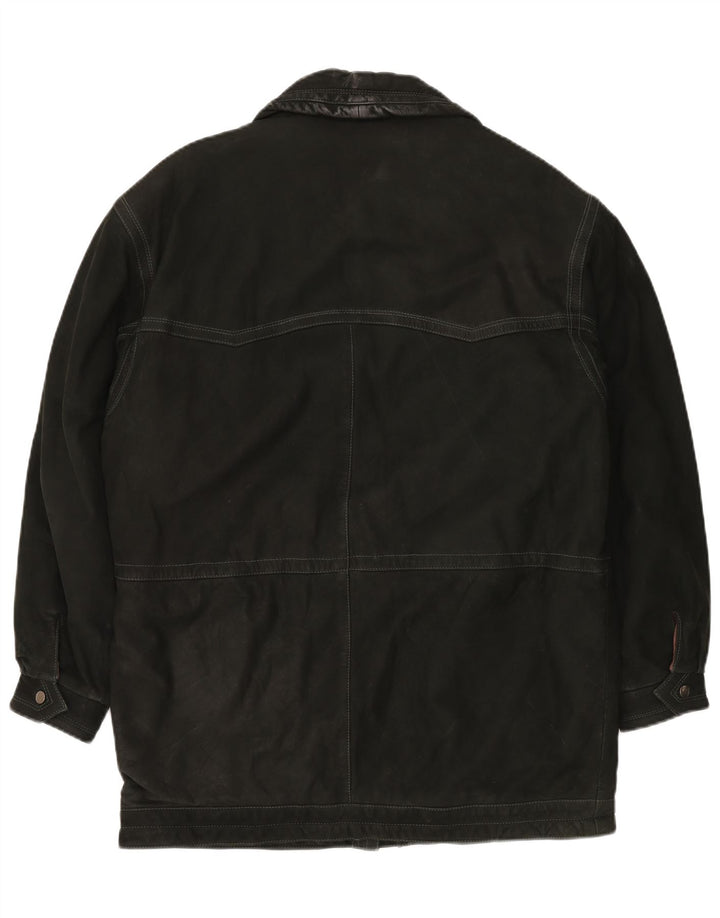 VINTAGE muški kožni kaput IT 52 XL crna koža