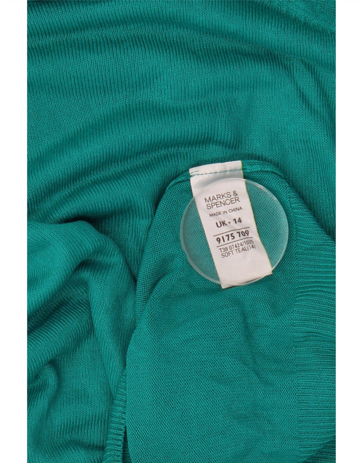 Marks & Spencer ženski pulover s rol izrezom UK 14 Srednje zelena