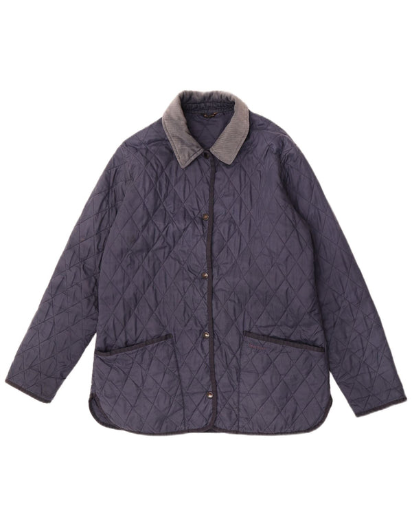 Barbour ženska prošivena jakna UK 14 Large tamnoplavi poliamid