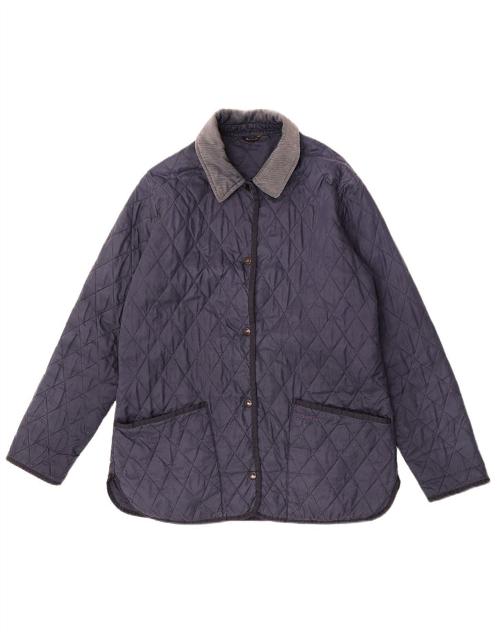 Barbour ženska prošivena jakna UK 14 Large tamnoplavi poliamid