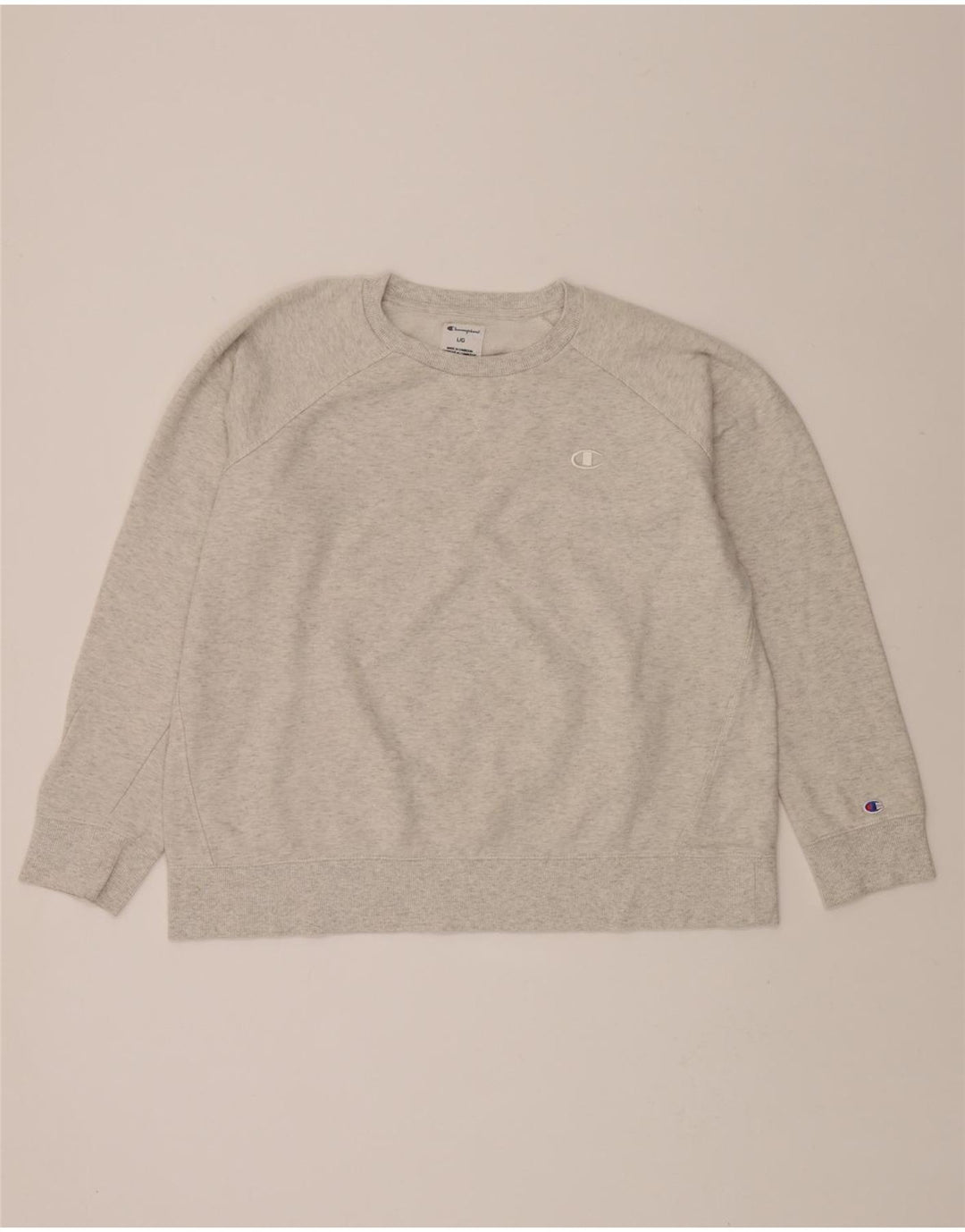 CHAMPION Womens Sweatshirt Jumper UK 16 Large Grey Cotton Vintage Champion and Second-Hand Champion from Messina Hembry 
