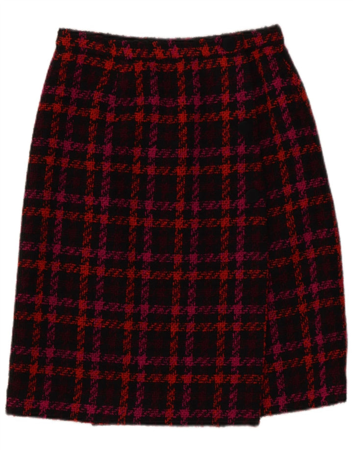 Vintage ženska suknja s omotom W26 Mala raznobojna houndstooth