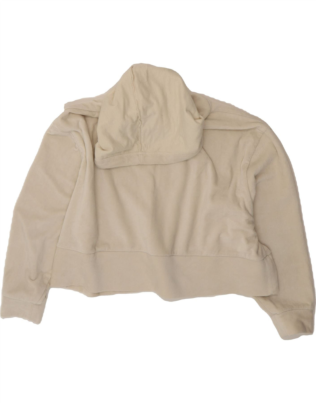 ZARA Womens Oversized Hooded Fleece Jumper UK 14 Medium White Polyester Vintage Zara and Second-Hand Zara from Messina Hembry 