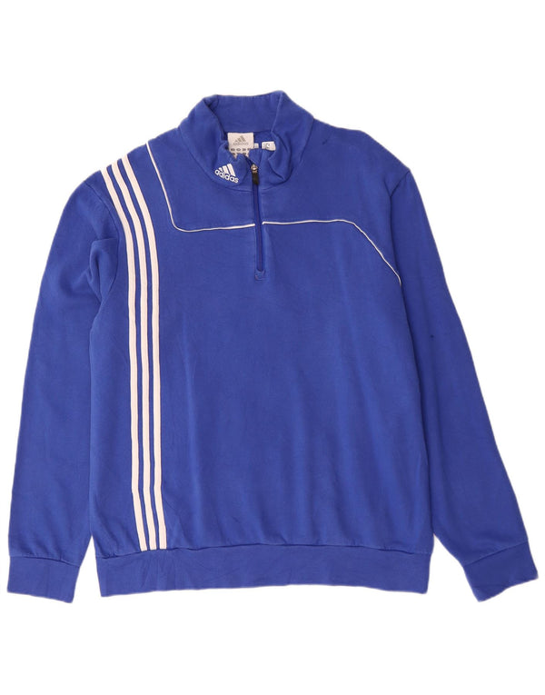 ADIDAS muška majica s izrezom s patentnim zatvaračem UK 48/50 XL plava
