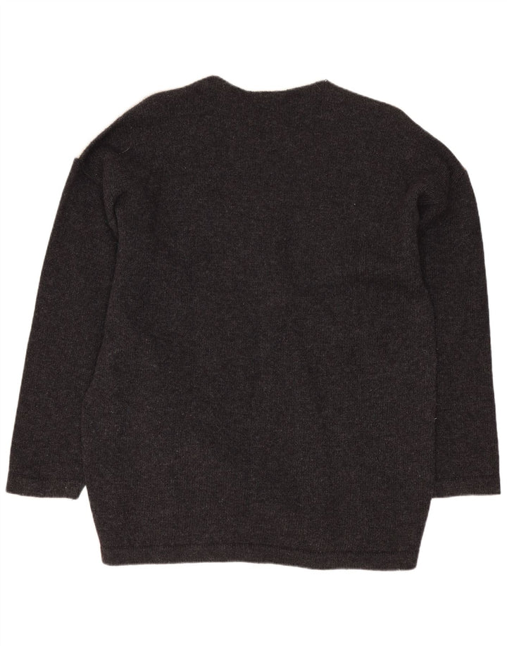 Ženski džemper s okruglim izrezom Cecilia Benetti UK 16 Large Gray Lambswool