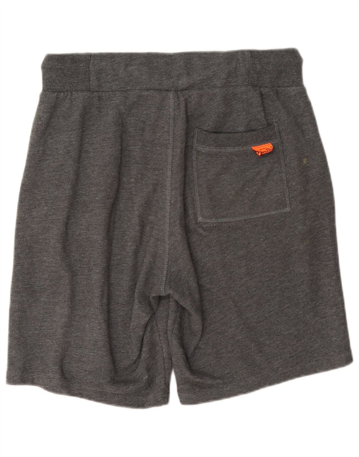 Superdry muške kratke sportske kratke hlače s grafičkim dizajnom, mali sivi pamuk