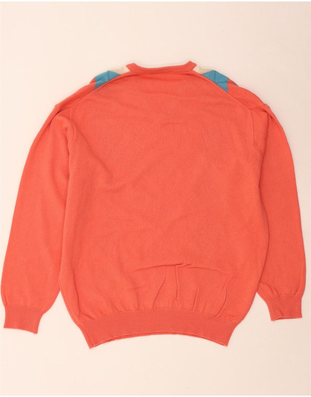 LYLE & SCOTT Muški pulover s V-izrezom XL Narančasta Argyle/Diamond