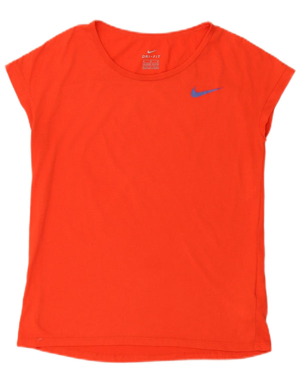Nike Girls Dri Fit T-Shirt Top 13-14 Years XL narančasti poliester
