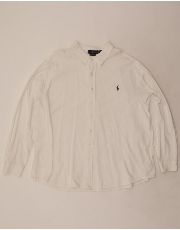 Ralph Lauren muška perolaka mrežasta košulja 3XL bijeli pamuk