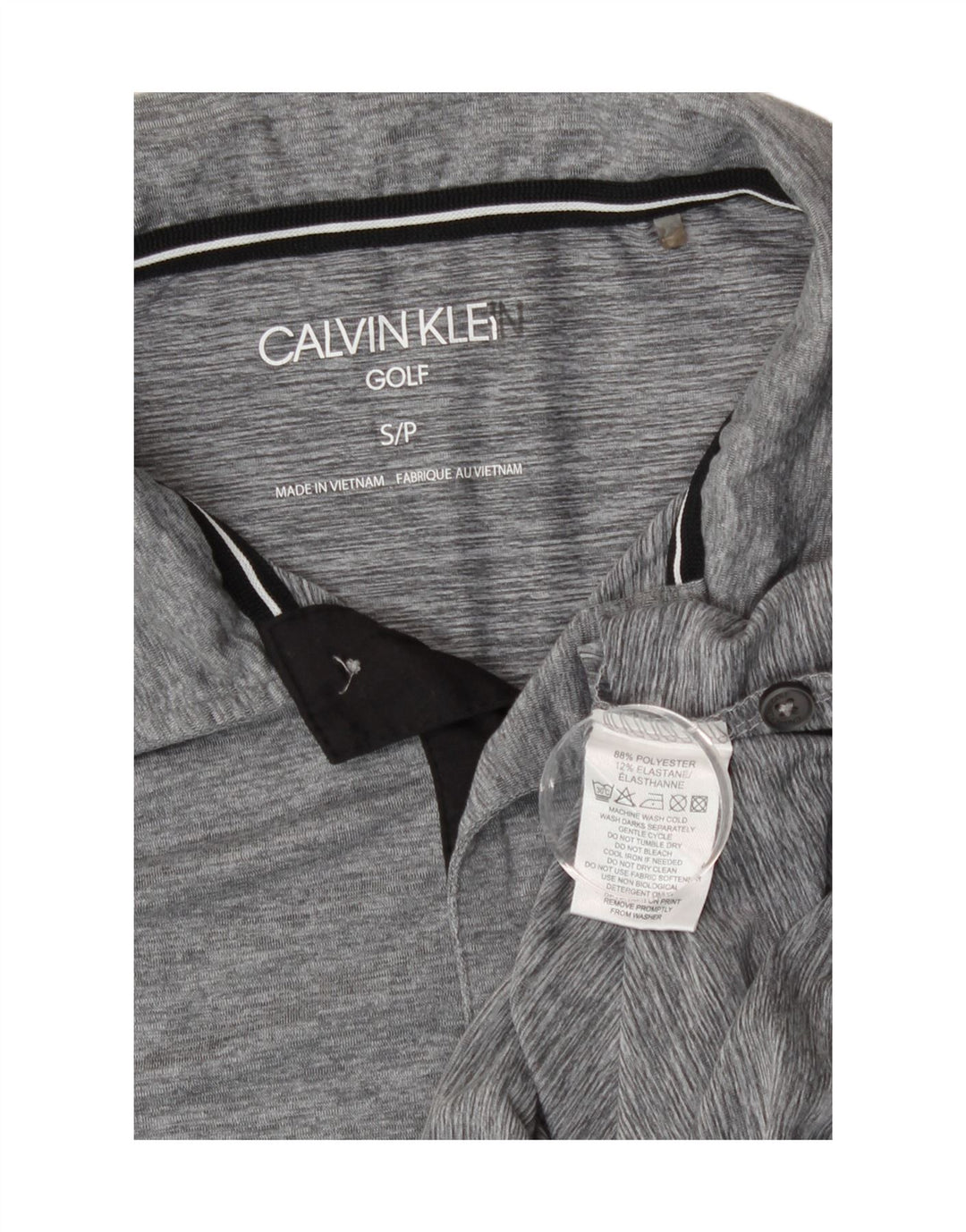 Calvin Klein muška polo majica za golf mali sivi pjegavi poliester