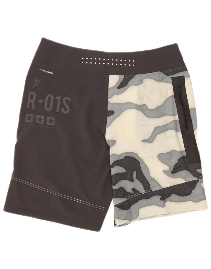 Reebok muške kratke hlače za plivanje Speedwick Graphic srednje crne boje