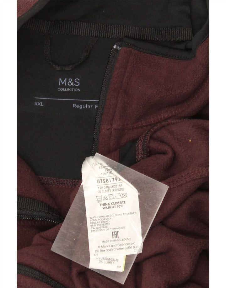 MARKS & SPENCER Muška jakna od flisa regularnog kroja UK 42 2XL Bordo