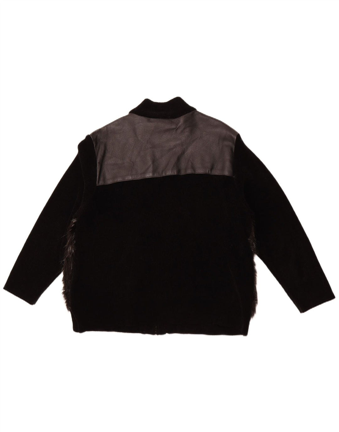 VINTAGE ženska kožna jakna UK 18 XL crna koža